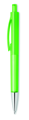 Przyciskany długopis przezroczysty zielony MO8813-24 (1)
