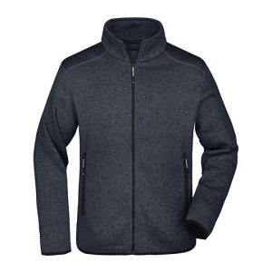 Kurtka Polarowa Slim Melanzowa - Royal Melange & Red