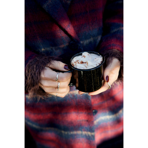 DORIS EMALIOWANY KUBEK, CZARNY Czarny 5018412- (9)