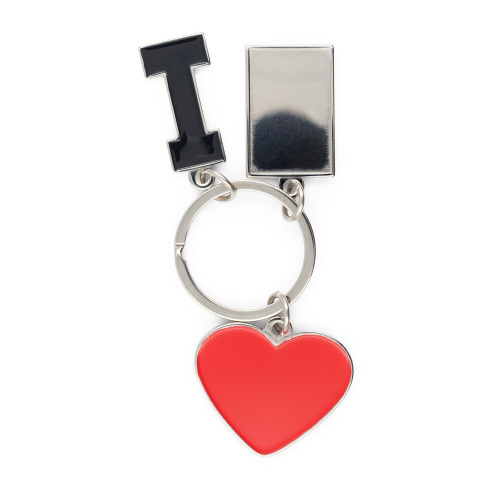 Brelok do kluczy "serce" I love…, z metalową plakietką | Lydus Srebrny VA093-32 (2)