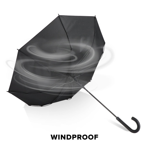 Verdure 190T Pongee 23" Wiatroodporny parasol z uchwytem, automatyczny Czarny LT97119-N0002 (1)