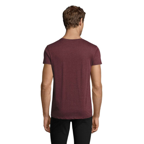 REGENT F Męski T-Shirt 150g melanż czerwonobrunatny S00553-HX-S (1)