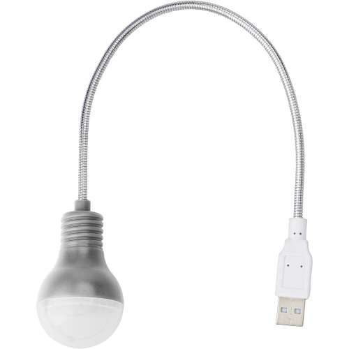 Lampka USB "żarówka" srebrny V3508-32 
