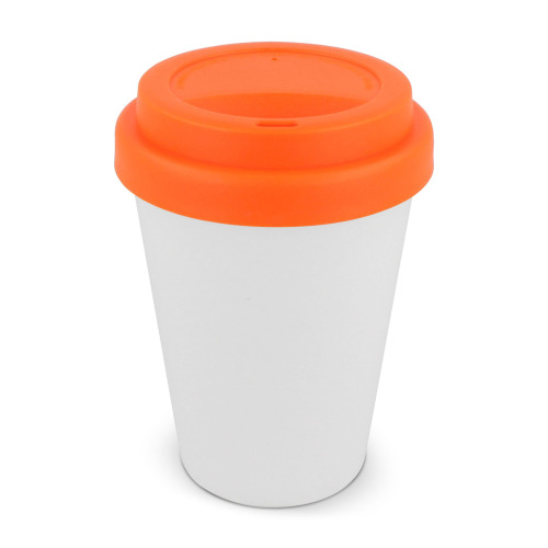 Filiżanka do kawy RPP z białym korpusem 250ml Biały / pomarańczowy LT98867-N0126 