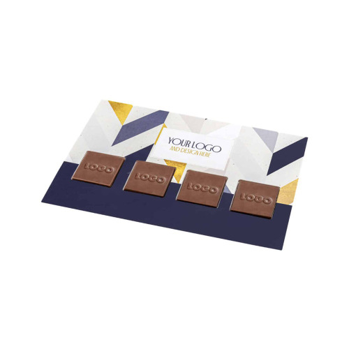 Zestaw czekoladek wysyłkowych z logo Kwadrat Wielokolorowy S0281C 