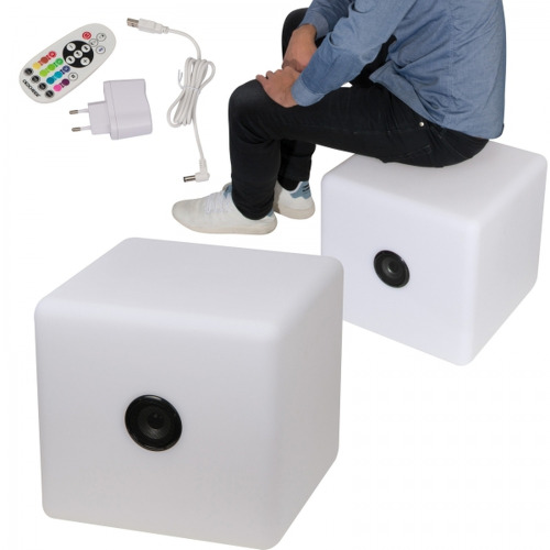 Głośnik bluetooth świecący XXL DONATO Biały 8073506 (1)
