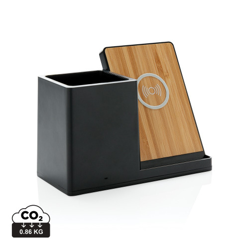 Ładowarka bezprzewodowa 10W, organizer na biurko Ontario Czarny P308.401 (10)