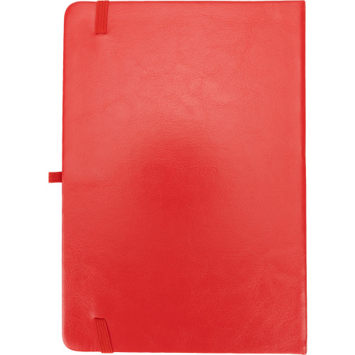 Notatnik A5 w linie z PU z recyklingu CLEO Czerwony 2374805 (4)