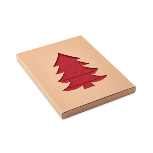 Uchwyty na sztućce, filc RPET Czerwony CX1479-05 (6)