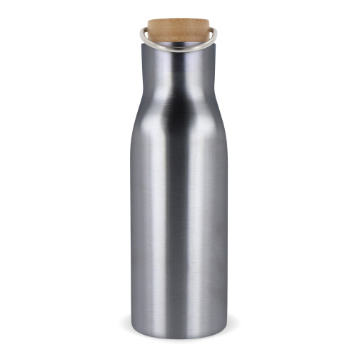 Butelka termiczna z pokrywą bambusową 500ml Srebrny LT98900-N0005 (1)