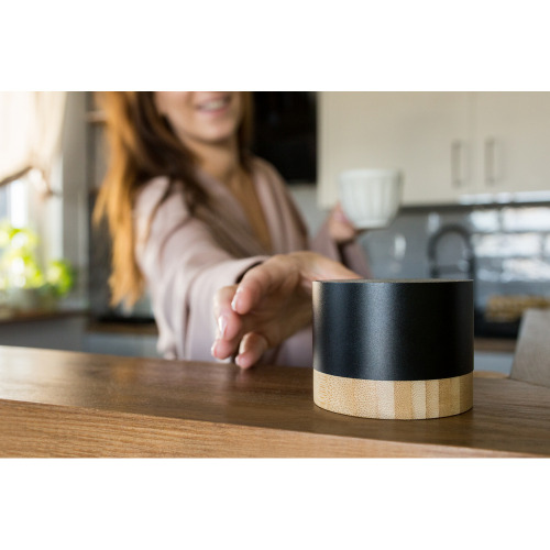 Głośnik bezprzewodowy 3W z aluminium z recyklingu | Jaquann Czarny VA112-03 (1)