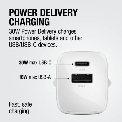 Fresh 'n Rebel Ładowarka 30W GaN USB-C i USB-A Jasnoszary LT49749-N0062 (5)
