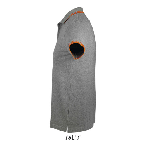 PASADENA męskie polo 200g Melanż Szary/pomarańczowy S00577-MO-3XL (2)