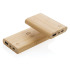 Bambusowy, bezprzewodowy power bank 8000 mAh, ładowarka bezprzewodowa 5W Brązowy P322.359 (6) thumbnail