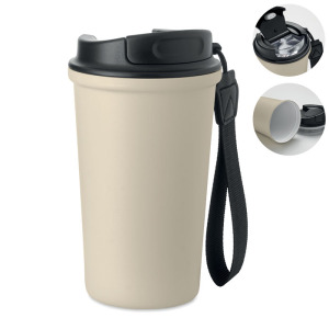 Kubek 400 ml stal recykling Bezowy