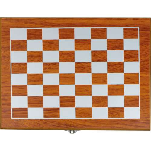 Zestaw piersiówka, szachy, karty i kości GRACE Brązowy 6078601 (5)