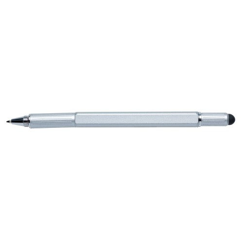 Długopis wielofunkcyjny, poziomica, śrubokręt, touch pen srebrny V1996-32 (7)