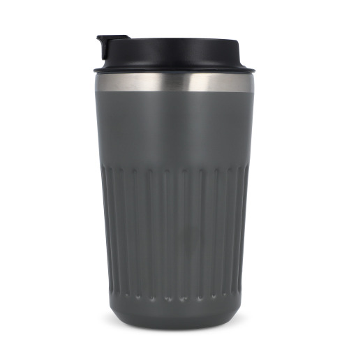 Termos na kawę ze stali nierdzewnej pochodzącej z recyklingu, 400 ml Szary LT98698-N0061 (7)