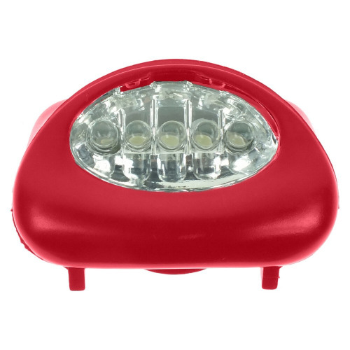 Latarka na głowę 5 LED Czerwony V5528-05 (1)