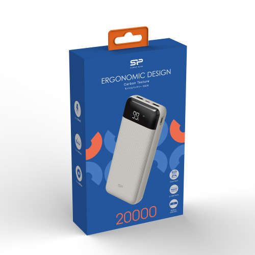 POWER BANK SILICON POWER GS28 20000 MAH Biały EG832706 20000 (2)