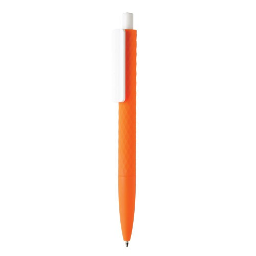 Długopis X3 z przyjemnym w dotyku wykończeniem pomarańczowy V1999-07 