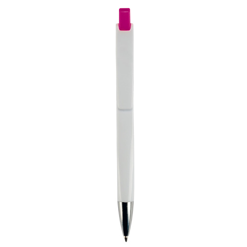 Długopis RIva w mocnym kolorze Biały / ciemnoróżowy LT80835-N0178 (3)