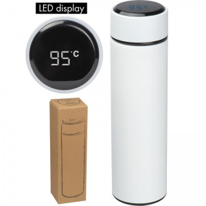 Termos z wyświetlaczem LED 450 ml WINSTON Biały