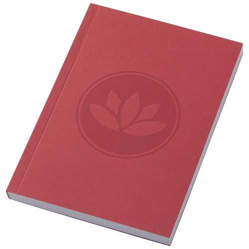 Notatnik A6 Novella Austen z miękkiej okładki z materiału z recyklingu, 100 kartek Czerwony 21026221 (1)