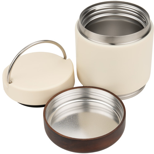 Lunch box termiczny stalowy z recyklingu PORTO CERVO MoLu 400 ml Biały 398306 (3)