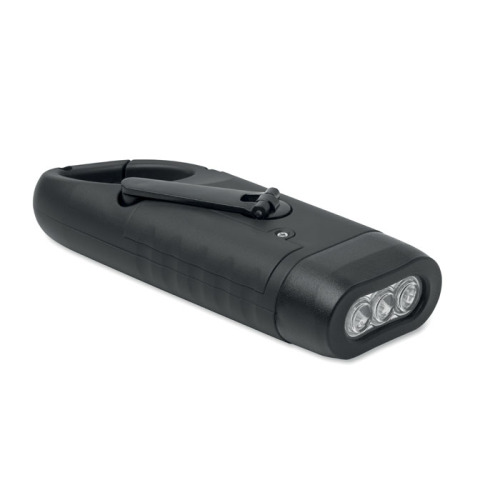 Latarka solarna z korbą dynamo Czarny MO3149-03 (1)