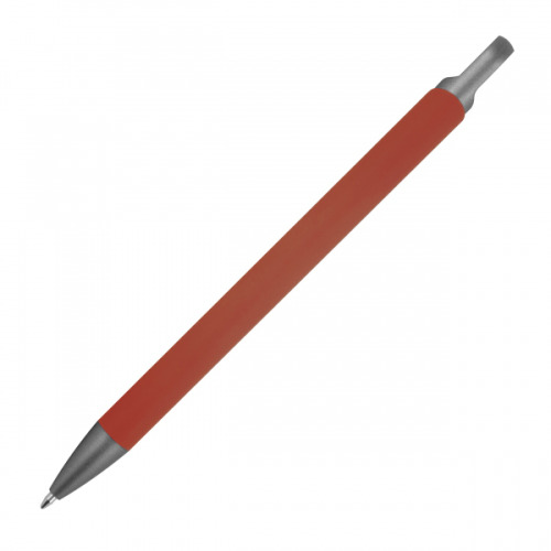 Długopis z aluminium z recyklingu, półżelowy KAROLINE Bordowy 1444002 (4)
