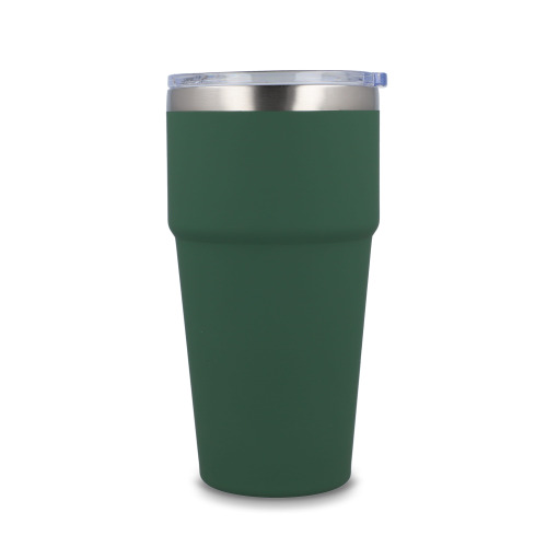 T-ceramiczny kubek do samochodu o miękkim dotyku 500ml Oliwkowa zieleń LT98729-N0043 (2)