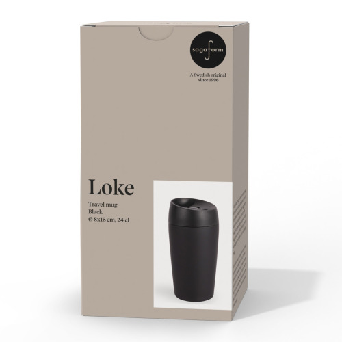 Kubek podróżny Sagaform Loke z gumowanym wykończeniem 240 ml Czerwony LT52107-N0021 (1)