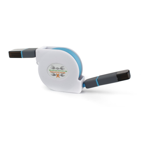 Zwijany kabel USB do transferu danych Niebieski EG 010504 
