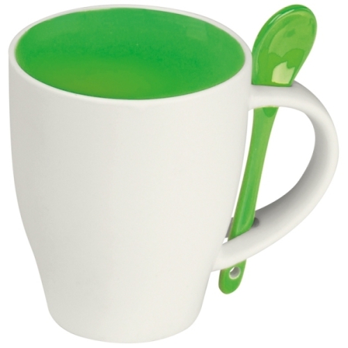 Zestaw do kawy ceramiczny PALERMO 250 ml zielony 509509 (3)