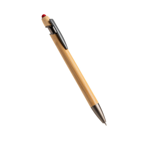 Długopis bambusowy z touchpenem / Boouchllor Czerwony IP13152352 (2)