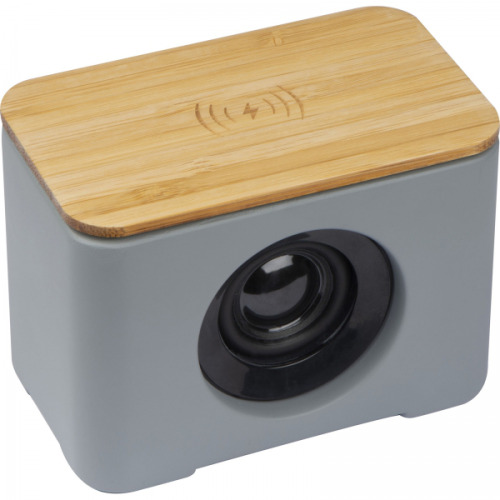 Głośnik bluetooth z ładowarką indukcyjną PILAR Szary 2242607 