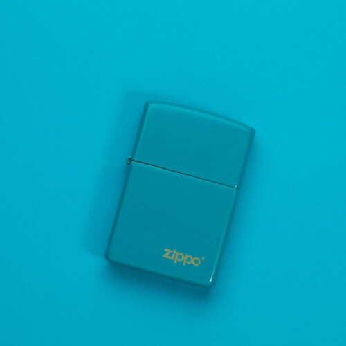Zapalniczka Zippo Classic z logo Flat Turquoise ZIP60005827 (1)