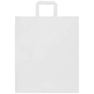 Kraft torba papierowa 80–90 g/m2 z płaskimi uchwytami — 32 x 17 x 39 cm