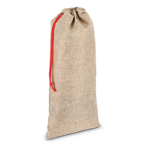 Torebka na wino w stylu juty 14 x 34 cm Naturalny LT90277-N0094 