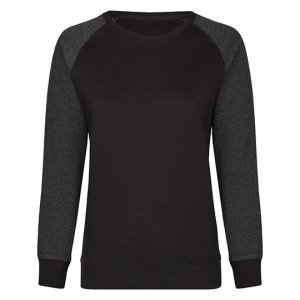 Bluza Damska Slim Bawełniana Trzywarstwowa - Navy & Heather Navy