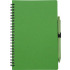 Notatnik ok. A5 ze słomy pszenicznej z długopisem zielony V0238-06  thumbnail