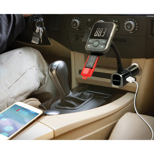 Transmiter FM z wbudowanym portem USB Czarny EG 009903 (3)