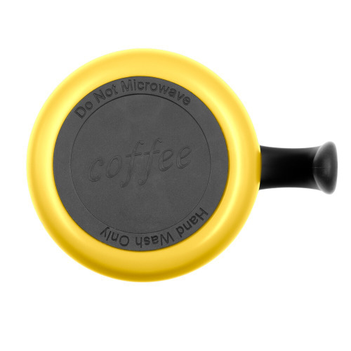 Kubek termiczny 400 ml z rączką | Wyatt żółty V4838-08 (7)