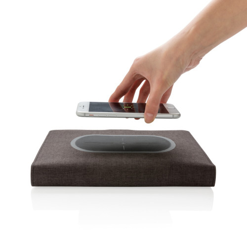 Notatnik A5 Air, ładowarka bezprzewodowa 5W Czarny P773.871 