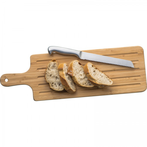 Deska kuchenna bambusowa z nożem ELFRIEDE Brązowy 8887201 (7)