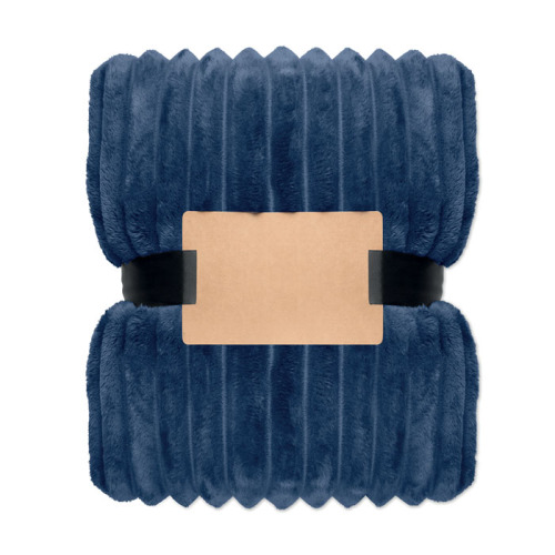 Polarowy koc w paski RPET Niebieski MO3184-04 (1)