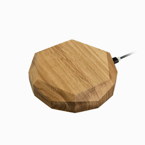 Ładowarka indukcyjna geometryczna drewniany - dąb