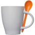 Kubek ceramiczny z łyżeczką PALERMO 250 ml Pomarańczowy 509510  thumbnail