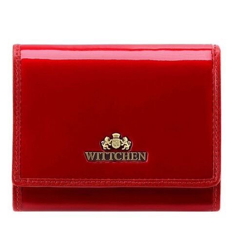 Damski portfel WITTCHEN ze skóry lakierowany średni Czerwony WITT25-1-070 
